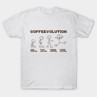 Funny Office Quote Coffee Lover Coffeevolution Evolution T-Shirt